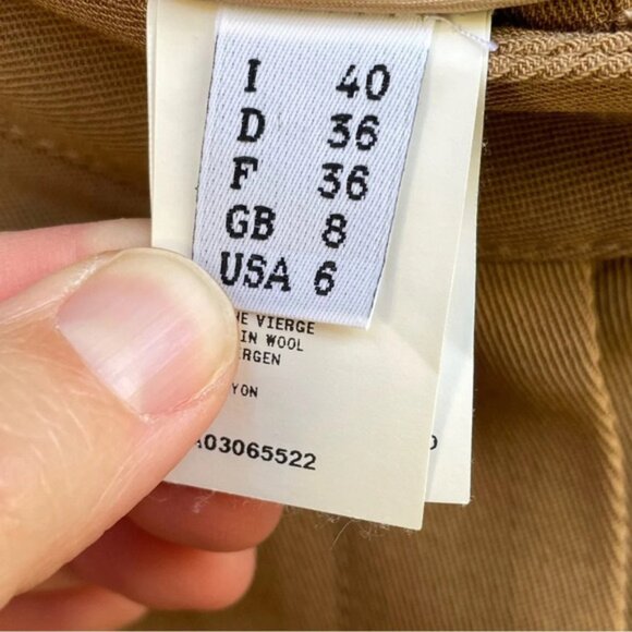 Moschino Khaki Wool Blend Riding  Trousers, size 6 - Picture 7 of 10